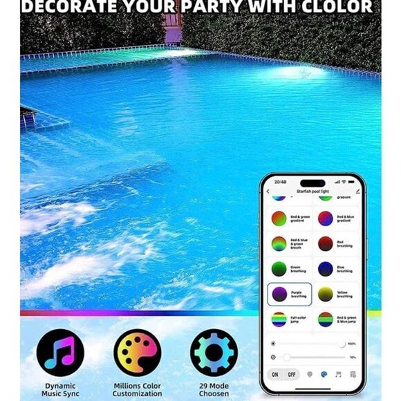 Starfish LED pool light - Picture 3 of 3